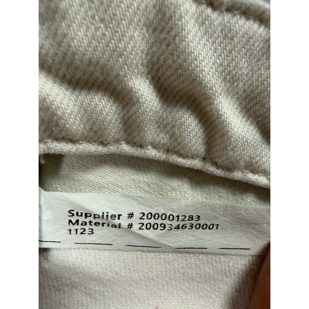 Lauren Ralph Lauren Ivory Denim Skirt Womens 6 Button Front 100% Cotton Midi - Picture 6 of 11